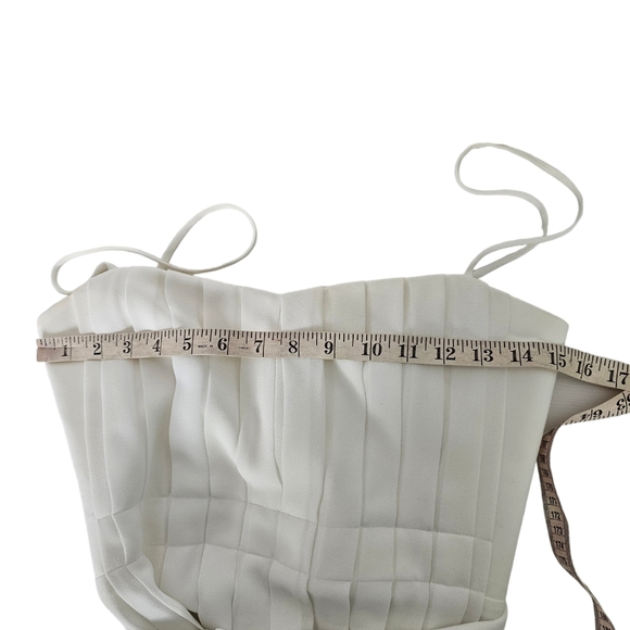 L'agence Short White Mini Dress Belted Pleated Excellent Pre-owned Condition 6 - Picture 3 of 5